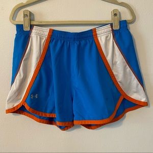 Blue Under Armour running shorts